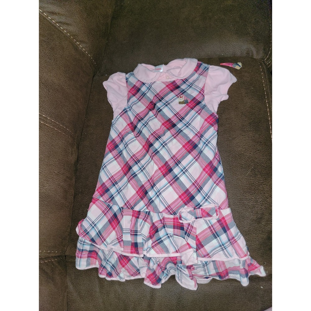 Gymboree new york girl‎ dog dress with pink top and hair clip size 5